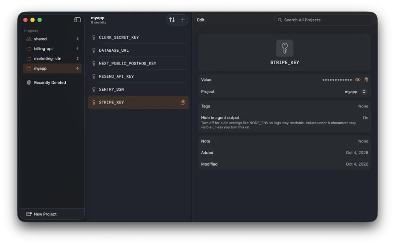 Main window, ember, dark